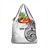 Hawaii and Japanese Culture Personalised Grocery Bag With Polynesian Tribal Tattoo Style LT9 1-pack One Size White - Polynesian Pride