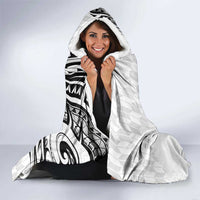 Hawaii and Japanese Culture Personalised Hooded Blanket With Polynesian Tribal Tattoo Style