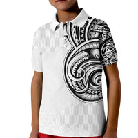 Hawaii and Japanese Culture Personalised Kid Polo Shirt With Polynesian Tribal Tattoo Style
