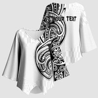 Hawaii and Japanese Culture Personalised Kimono Sleeve Blouse With Polynesian Tribal Tattoo Style - Polynesian Pride