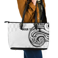 Hawaii and Japanese Culture Personalised Leather Tote Bag With Polynesian Tribal Tattoo Style LT9 - Polynesian Pride