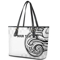 Hawaii and Japanese Culture Personalised Leather Tote Bag With Polynesian Tribal Tattoo Style LT9 - Polynesian Pride