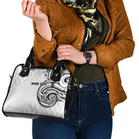 Hawaii and Japanese Culture Personalised Shoulder Handbag With Polynesian Tribal Tattoo Style