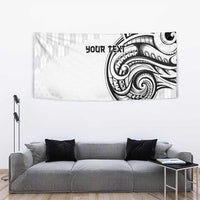 Hawaii and Japanese Culture Personalised Tapestry With Polynesian Tribal Tattoo Style