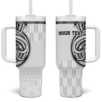 Hawaii and Japanese Culture Personalised Tumbler With Handle With Polynesian Tribal Tattoo Style