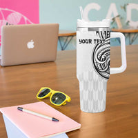 Hawaii and Japanese Culture Personalised Tumbler With Handle With Polynesian Tribal Tattoo Style