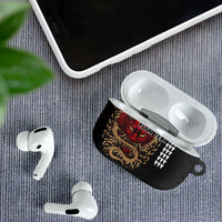 Hawaii and Japanese Oni Mask Personalised AirPods Case Kakau Pattern Dark Art Style LT9 - Polynesian Pride