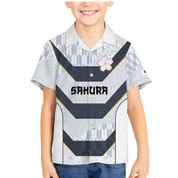 Japan Pacific Rugby 2022-23 Custom Family Matching Mermaid Dress and Hawaiian Shirt Black Sakura Japanese Wave Pattern