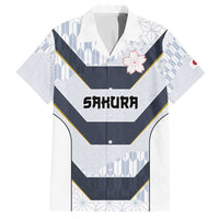Japan Pacific Rugby 2022-23 Custom Family Matching Off Shoulder Short Dress and Hawaiian Shirt Black Sakura Japanese Wave Pattern