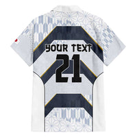 Japan Pacific Rugby 2022-23 Custom Family Matching Puletasi and Hawaiian Shirt Black Sakura Japanese Wave Pattern