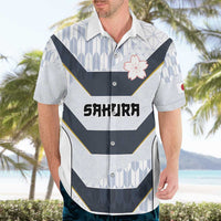 Japan Pacific Rugby 2022-23 Custom Hawaiian Shirt Black Sakura Japanese Wave Pattern