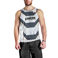 Japan Pacific Rugby 2022-23 Custom Men Tank Top Black Sakura Japanese Wave Pattern