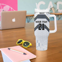 Japan Pacific Rugby 2022-23 Custom Tumbler With Handle Black Sakura Japanese Wave Pattern LT9 - Polynesian Pride