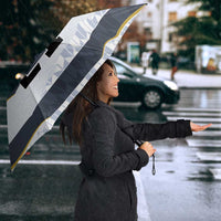 Japan Pacific Rugby 2022-23 Custom Umbrella Black Sakura Japanese Wave Pattern - Polynesian Pride