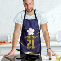 Japan Pacific Rugby 2022-23 Custom Apron Blue Sakura Japanese Wave Pattern - Polynesian Pride