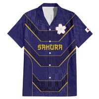 Japan Pacific Rugby 2022-23 Custom Family Matching Mermaid Dress and Hawaiian Shirt Blue Sakura Japanese Wave Pattern