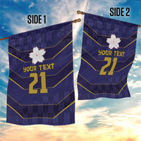 Japan Pacific Rugby 2022-23 Custom Garden Flag Blue Sakura Japanese Wave Pattern