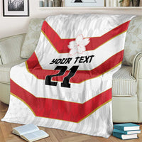 Japan Pacific Rugby 2022-23 Custom Blanket Red Sakura Japanese Wave Pattern