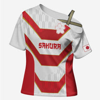 Japan Pacific Rugby 2022-23 Custom Cross Shoulder Shirt Red Sakura Japanese Wave Pattern - Polynesian Pride