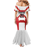 Japan Pacific Rugby 2022-23 Custom Family Matching Mermaid Dress and Hawaiian Shirt Red Sakura Japanese Wave Pattern