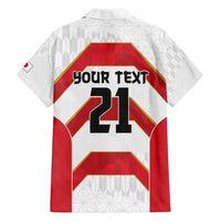 Japan Pacific Rugby 2022-23 Custom Family Matching Summer Maxi Dress and Hawaiian Shirt Red Sakura Japanese Wave Pattern