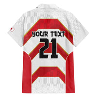 Japan Pacific Rugby 2022-23 Custom Hawaiian Shirt Red Sakura Japanese Wave Pattern