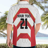 Japan Pacific Rugby 2022-23 Custom Hawaiian Shirt Red Sakura Japanese Wave Pattern