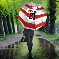Japan Pacific Rugby 2022-23 Custom Umbrella Red Sakura Japanese Wave Pattern - Polynesian Pride
