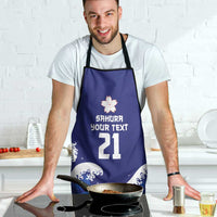 Japan Pacific Rugby Custom Apron Go Sakura Japanese Wave Pattern - Polynesian Pride