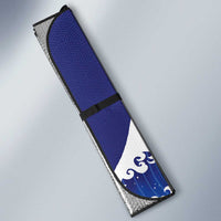 Japan Pacific Rugby Custom Auto Sun Shade Go Sakura Japanese Wave Pattern - Polynesian Pride