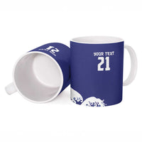 Japan Pacific Rugby Custom Ceramic Mug Go Sakura Japanese Wave Pattern - Polynesian Pride