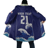 Japan Pacific Rugby Custom Cloak Go Sakura Japanese Wave Pattern - Polynesian Pride