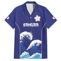 Japan Pacific Rugby Custom Family Matching Long Sleeve Bodycon Dress and Hawaiian Shirt Go Sakura Japanese Wave Pattern
