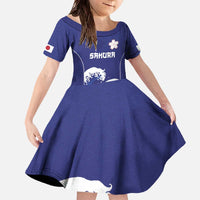 Japan Pacific Rugby Custom Family Matching Off The Shoulder Long Sleeve Dress and Hawaiian Shirt Go Sakura Japanese Wave Pattern