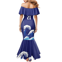 Japan Pacific Rugby Custom Mermaid Dress Go Sakura Japanese Wave Pattern