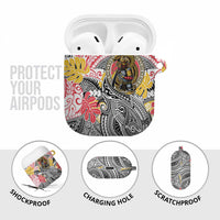 Japanese Samurai Warrior AirPods Case Colorful Polynesian Tattoo Style - Polynesian Pride