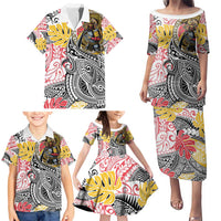 Japanese Samurai Warrior Family Matching Puletasi and Hawaiian Shirt Colorful Polynesian Tattoo Style LT9 - Polynesian Pride