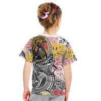 Japanese Samurai Warrior Kid T Shirt Colorful Polynesian Tattoo Style LT9 - Polynesian Pride