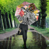Japanese Samurai Warrior Umbrella Colorful Polynesian Tattoo Style - Polynesian Pride