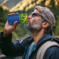 Solomon Islands Rugby Custom 4 in 1 Can Cooler Tumbler Simple Coat of arm Polynesian Pattern