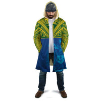 Solomon Islands Rugby Custom Cloak Simple Coat of arm Polynesian Pattern - Polynesian Pride