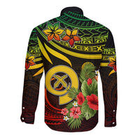 Vanuatu Islands Long Sleeve Button Shirt Proud To Be A Ni-Van LT9 - Polynesian Pride