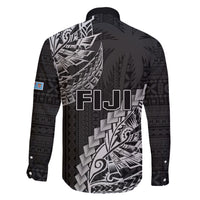 Fiji Rugby Family Matching Short Sleeve Bodycon Dress and Hawaiian Shirt Kaiviti Fijian Tribal World Cup Black LT9 - Polynesian Pride