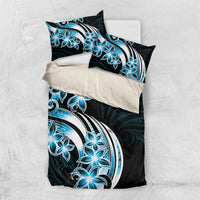 Plumeria Tribal Tattoo Bedding Set Blue Polynesian Pattern LT9 US Twin 172cm x 218cm Blue - Polynesian Pride