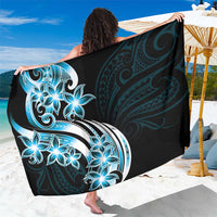 Plumeria Tribal Tattoo Sarong Blue Polynesian Pattern