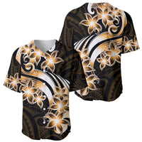 Plumeria Tribal Tattoo Baseball Jersey Gold Polynesian Pattern LT9 - Polynesian Pride
