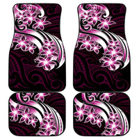 Plumeria Tribal Tattoo Car Mats Pink Polynesian Pattern