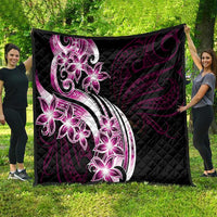 Plumeria Tribal Tattoo Quilt Pink Polynesian Pattern LT9 - Polynesian Pride