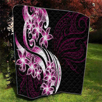 Plumeria Tribal Tattoo Quilt Pink Polynesian Pattern LT9 - Polynesian Pride