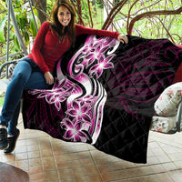 Plumeria Tribal Tattoo Quilt Pink Polynesian Pattern LT9 - Polynesian Pride